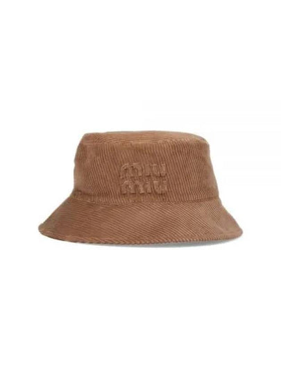 Velvet Bucket Hat Brown - MIU MIU - BALAAN 2