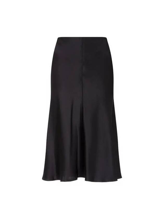 STELLA McCARTNEY Flared Glossy Skirt Black - STELLA MCCARTNEY - BALAAN 1