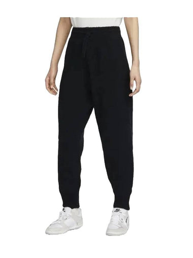 Sportswear Phoenix Cozy Bouclé High Waist Oversized Knit Pants Black - NIKE - BALAAN 1