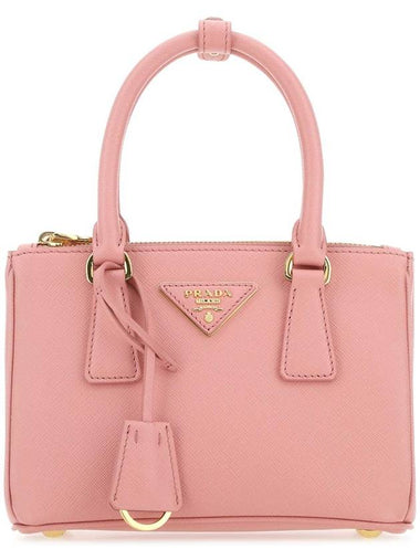 Galleria Saffiano Leather Mini Tote Bag Petal Pink - PRADA - BALAAN 1