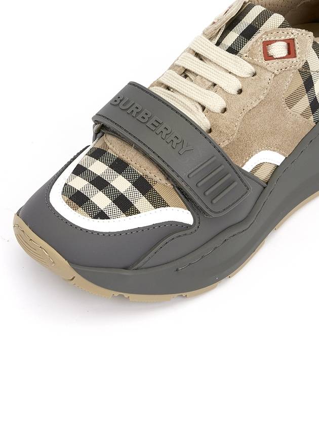 Ramsley Vintage Check Low Top Sneakers Grey Beige - BURBERRY - BALAAN 8