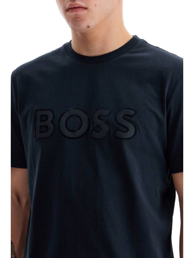 t-shirt with patch logo design - HUGO BOSS - BALAAN 4