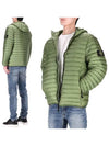 Room Woven Chamber Recycled Nylon Down Padding Hooded Jacket Green - STONE ISLAND - BALAAN 2