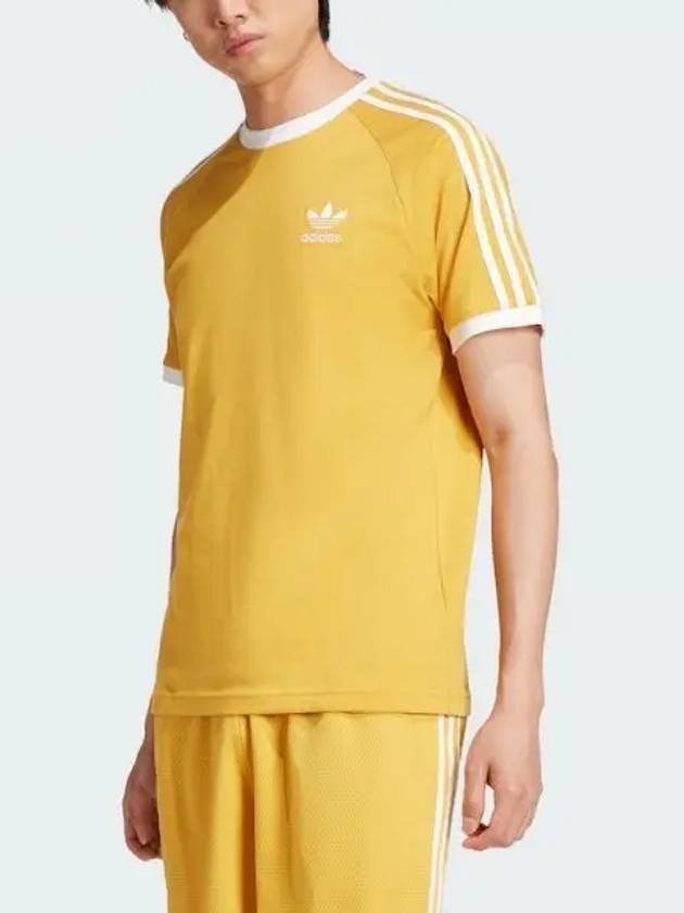 3 Stripe Classic Short Sleeve T-shirt Yellow - ADIDAS - BALAAN 2