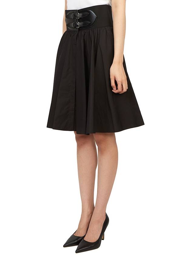 Stretch Belt A-Line Skirt Black - ALAIA - BALAAN 5