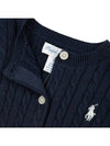 Kids Women s Pony Embroidery Cable Cardigan 543047 011 - POLO RALPH LAUREN - BALAAN 4