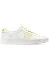 Men's Stardan Leather Yellow Tab Low Top Sneakers White - GOLDEN GOOSE - BALAAN 1