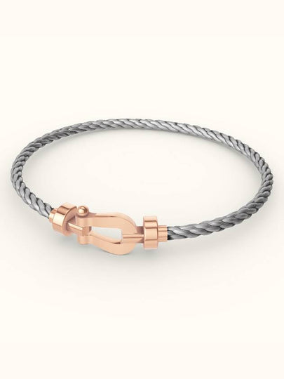 Force Ten 18K pink gold medium model bracelet steel cable - FRED - BALAAN 2