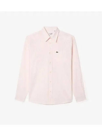 Men s Oxford Striped Shirt Pink - LACOSTE - BALAAN 1