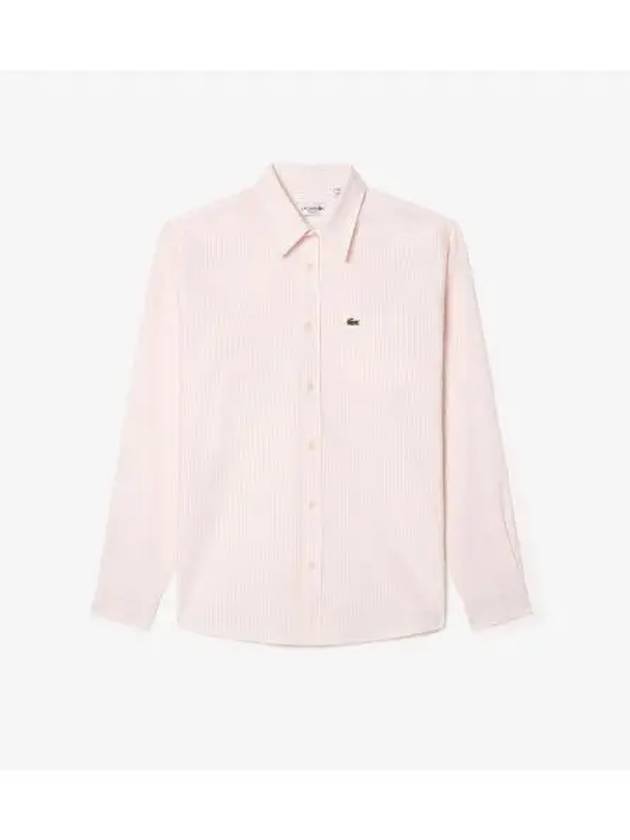 Men s Oxford Striped Shirt Pink - LACOSTE - BALAAN 1