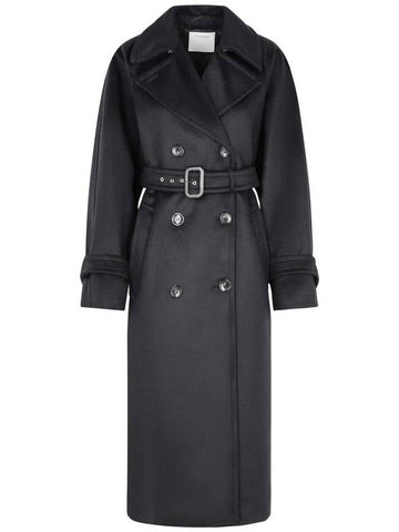 Sportmax 'Leandro' Black Virgin Wool Coat - MAX MARA SPORTMAX - BALAAN 1