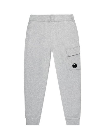 Diagonal Raised Fleece Cargo Track Pants Grey Melange - CP COMPANY - BALAAN 1