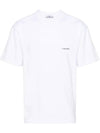 Embossed Logo Regular Fit Cotton Short Sleeve T-Shirt White - STONE ISLAND - BALAAN 1