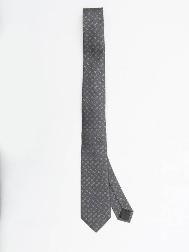 Horsebit Silk Jacquard Tie Black - GUCCI - BALAAN 1