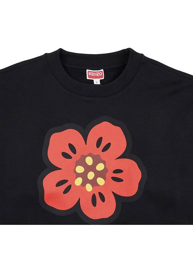 Men's Boke Flower Print Sweatshirt Black - KENZO - BALAAN 4