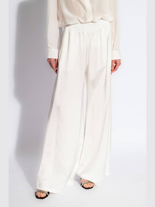 Women White Relaxed Fitting Satin Trousers Pants PAD264F284 D623 0000 0142 - FABIANA FILIPPI - BALAAN 4