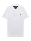 Men's Logo Patch Short Sleeve Polo Shirt White - MOOSE KNUCKLES - BALAAN 2