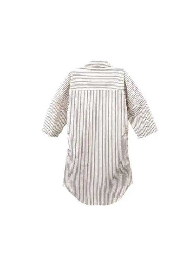 Fitted striped short sleeve shirt SH1098 LF1050 MU009 - LEMAIRE - BALAAN 2