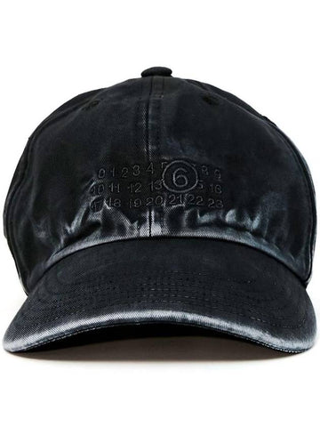 Signature Number Embroidered Ball Cap Black - MAISON MARGIELA - BALAAN 1