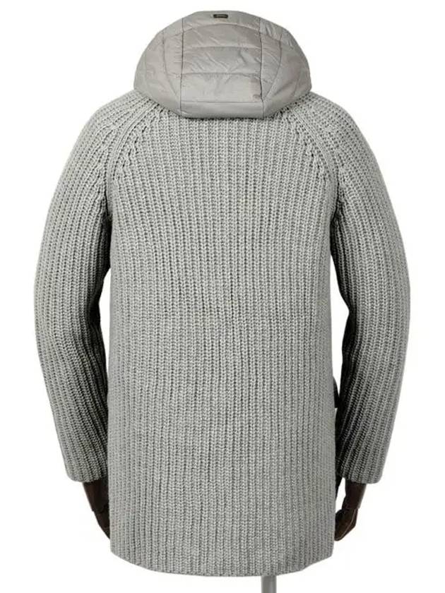 Men s Padded Hooded Knit Jacket Gray MC000149U 9404 Pep Guardiola - HERNO - BALAAN 2