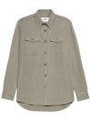 Chest Pocket Wool Shirt Jacket Grey - AMI - BALAAN 2