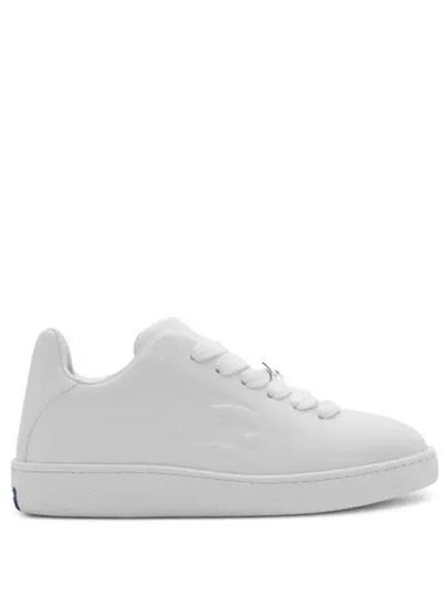 Debossed Logo Leather Low Top Sneakers White - BURBERRY - BALAAN 2