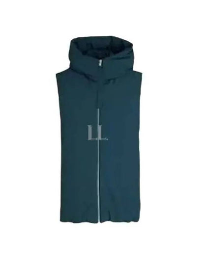 Men's Padded Hooded Down Vest Petrol - JIL SANDER - BALAAN 2