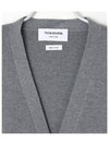 V-Neck Diagonal Armband Cardigan Grey - THOM BROWNE - BALAAN 4