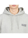 Logo Printing Hoodie Grey - GANNI - BALAAN.