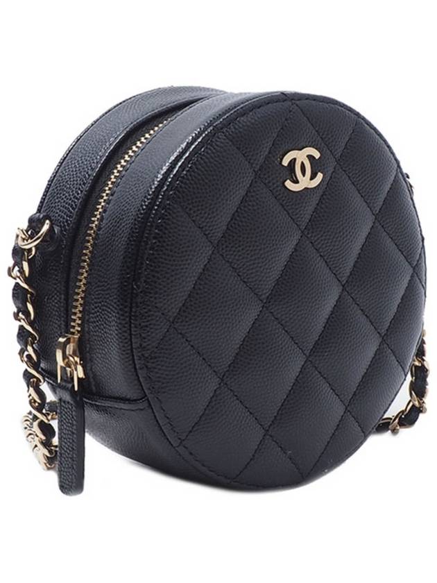 Department store full set packaging Classic mini chain bag tambourine bag caviar black gold AP2307 - CHANEL - BALAAN 3