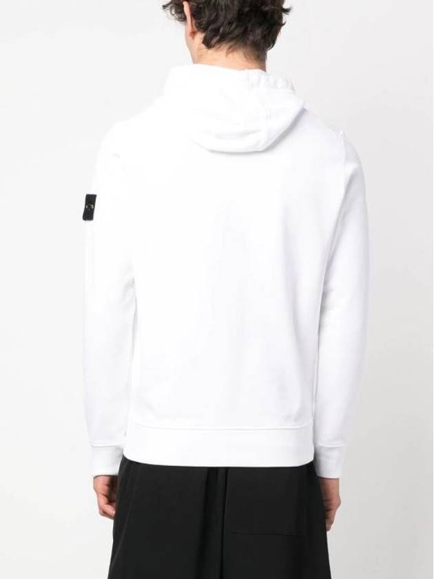 Wappen Patch Classic Fleece Hoodie White - STONE ISLAND - BALAAN 5