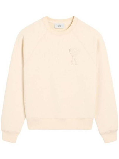 De Coeur Patch Sweatshirt Beige - AMI - BALAAN 2