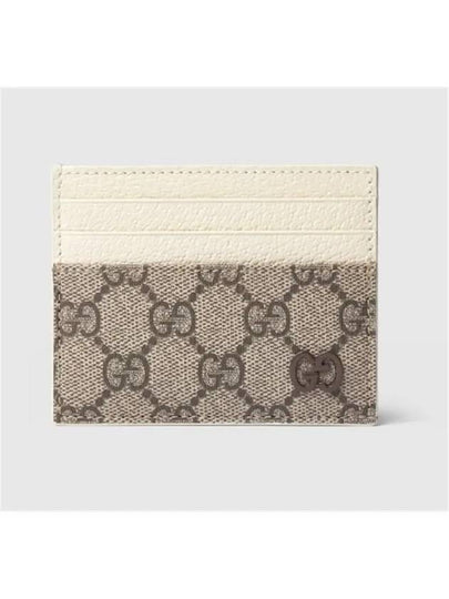 GG Detail Supreme Canvas Card Wallet Beige Ivory - GUCCI - BALAAN 2