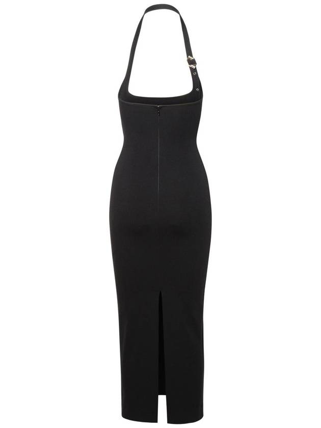 The Attico Black Rayon Blend Midi Dress - THE ATTICO - BALAAN 3