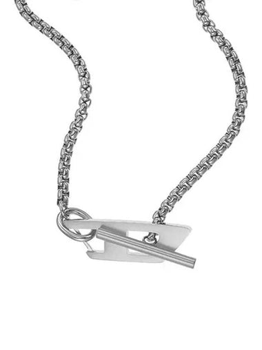 Stainless Steel Chain Necklace Silver - DIESEL - BALAAN 1