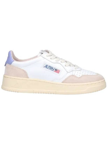 Medalist Suede Purple Tab Low Top Sneakers White - AUTRY - BALAAN 1