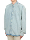 Long Sleeve Shirt INDIGO BLUE - ACNE STUDIOS - BALAAN 3