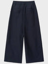 Heavy Chino One Tuck Wide Pants Navy - NOIRER FOR WOMEN - BALAAN 5