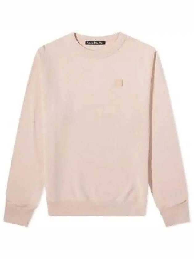 Face Patch Crew Neck Sweatshirt Powder Pink - ACNE STUDIOS - BALAAN 2