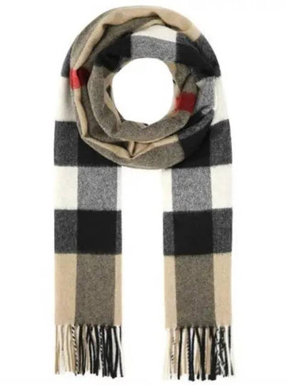 Classic Check Cashmere Muffler Beige - BURBERRY - BALAAN 2