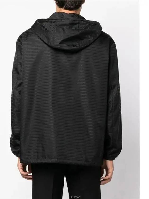 Triangle Logo Nylon Hooded Jacket Black - PRADA - BALAAN 5