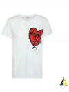 711420 Heart logo short sleeved T shirt white QZAGQ 0900 - ALEXANDER MCQUEEN - BALAAN 2