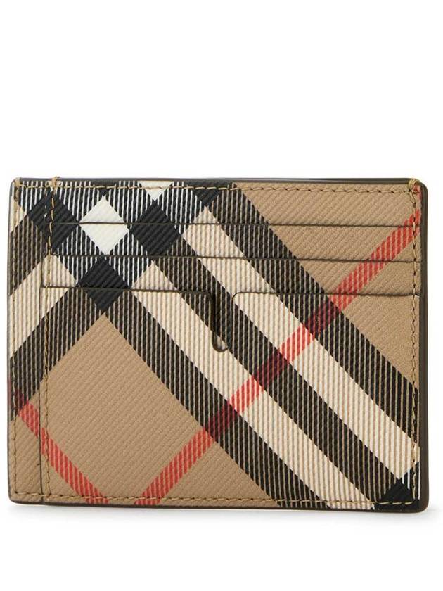 Check Card Wallet Beige - BURBERRY - BALAAN 3