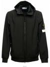 Wappen Patch Soft Shell Hooded Jacket Black - STONE ISLAND - BALAAN 2