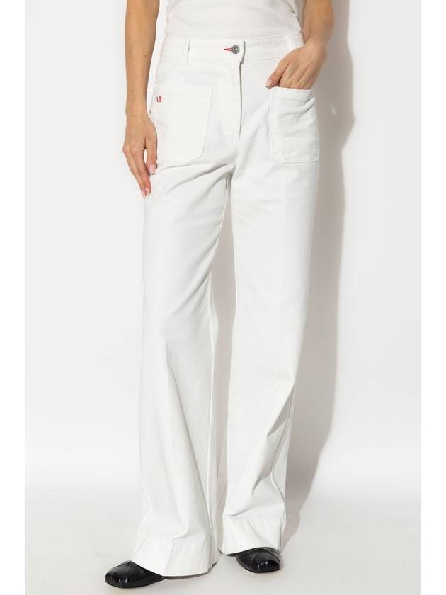 Victoria Beckham Jeans With Logo, Women's, White - VICTORIA BECKHAM - BALAAN 3