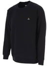 Men's ORB Embroidery Logo Crew Neck Sweatshirt Black - VIVIENNE WESTWOOD - BALAAN 4