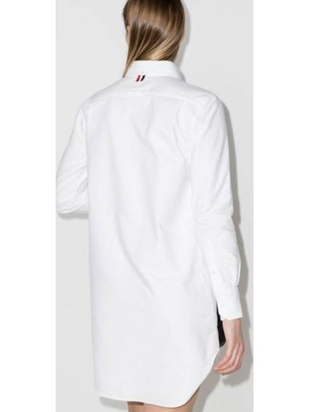 Women's Oxford Classic Shirt Midi Dress White - THOM BROWNE - BALAAN 4