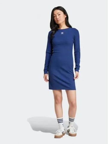 Essential Lip Long Sleeve Dress DKBLUE - ADIDAS - BALAAN 1