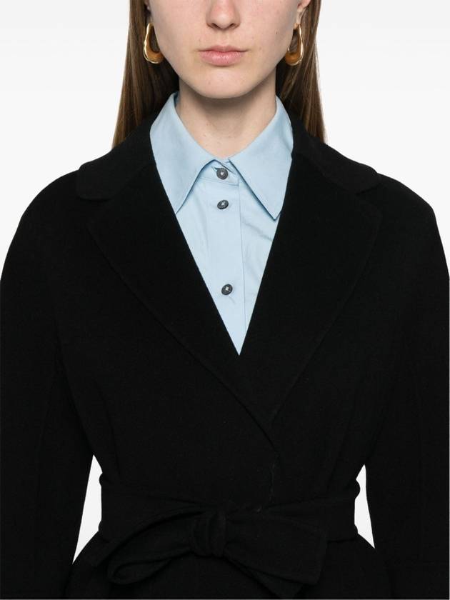 Women's Arona Virgin Wool Single Coat Black - S MAX MARA - BALAAN 5