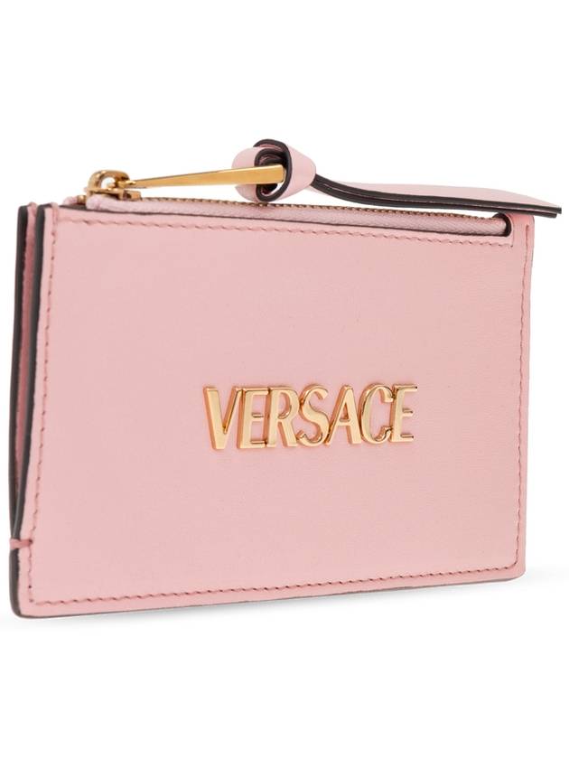 Versace Leather Card Holder, Women's, Pink - VERSACE - BALAAN 4